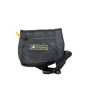 OllyDog Dog Training Treat Pouch Black Adjustable Waist Belt Zipper Pocket